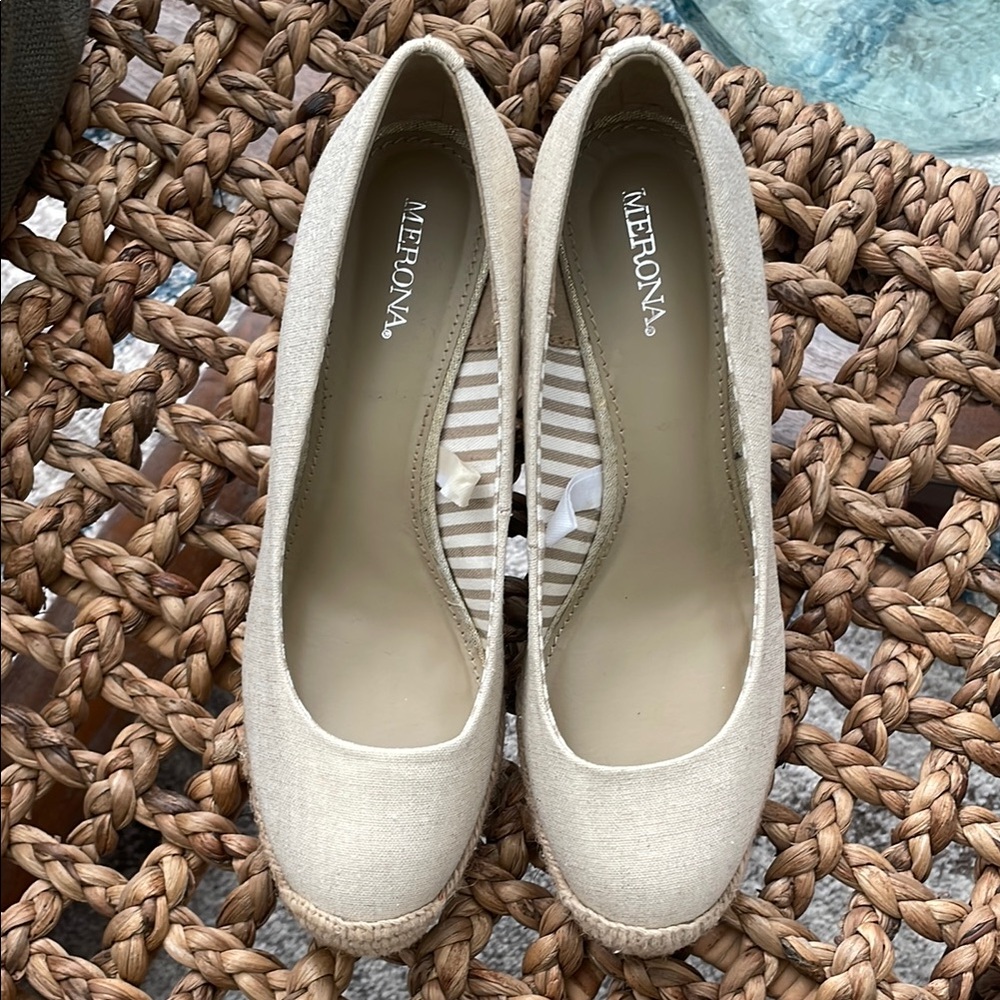 Merona Cream Espadrille Shoes with Rounded Toe